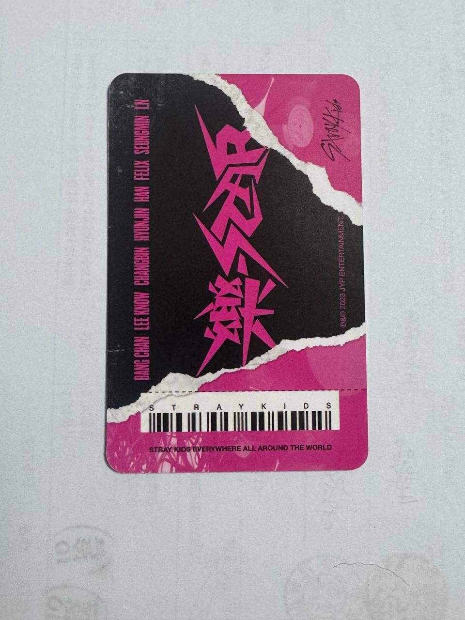 Stray Kids Bangchan Rockstar Photocard