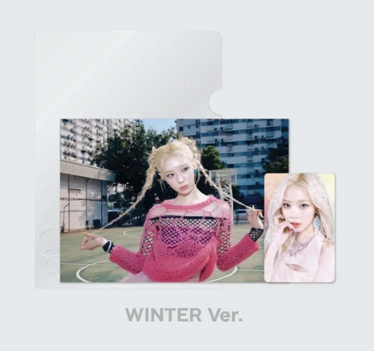 aespa Winter Armageddon pop-up MD poster & photocard set