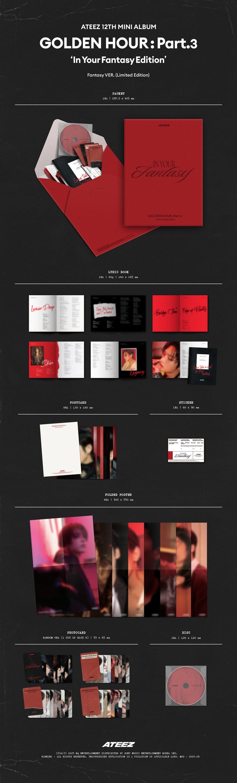 [CD] ATEEZ - GOLDEN HOUR : Part.3 ‘In Your Fantasy Edition’ [Fantasy VER.](Limited Edition)