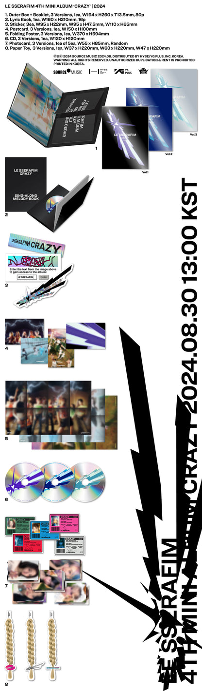 LE SSERAFIM - 4th Mini Album 'CRAZY'