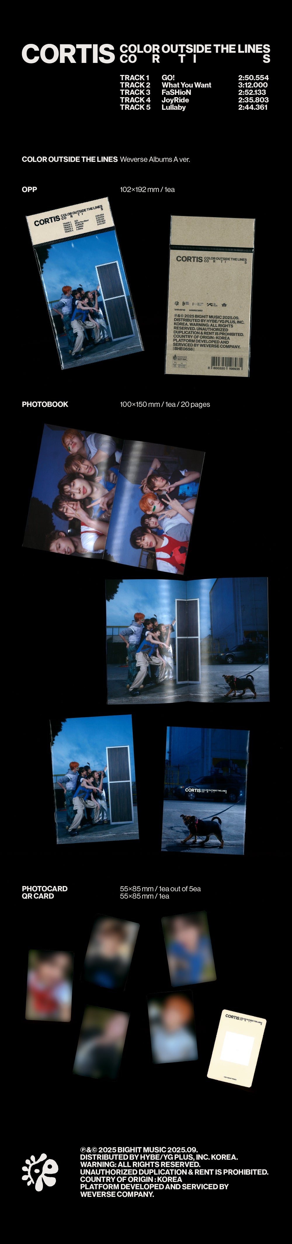 CORTIS - 1st EP Album [COLOR OUTSIDE THE LINES] (Weverse Albums Ver.) (Random Ver.)