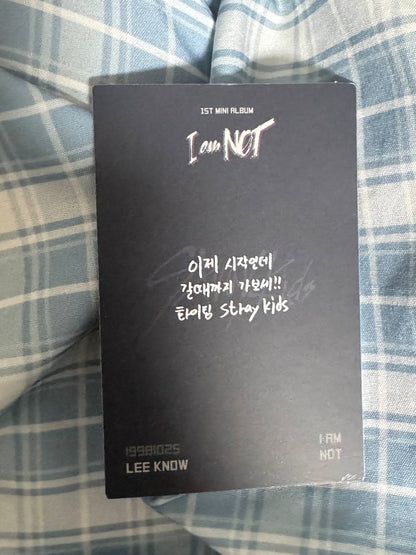 Stray Kids LEE KNOW I AM NOT BABY PHOTOCARD